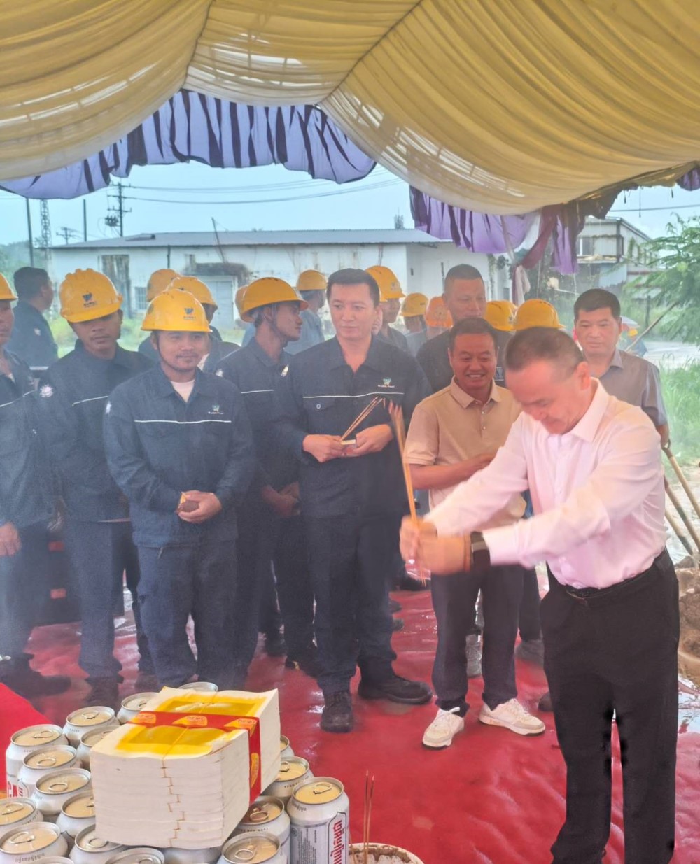 Foundation-laying Ceremony of the New Factory of  Wisdom Power Technology (Cambodia) Co., Ltd.