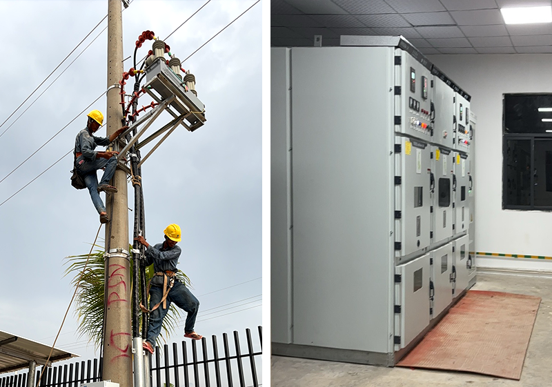 1600KVA power transmission to a company in Zhejiang Special Economic Zone, Cambodia