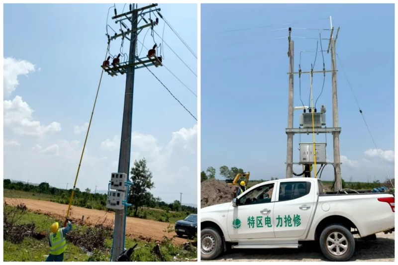 The temporary transformer and external line project of Suzhou Industrial Park in Cambodia were successfully powered on and deliv