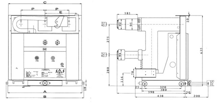 WSD-VZF(R)-27 Handcart Indoor High Voltage Vacuum Load Switch