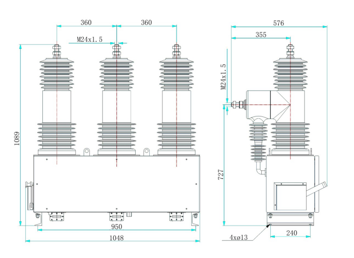 WSD-ZW32-24D Outdoor AC high voltage vacuum circuit breaker